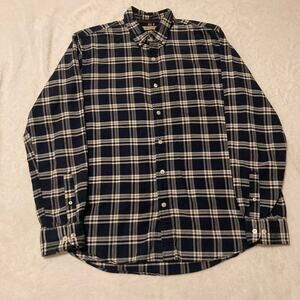 G.H. Bass & Co. Plaid Flannel Button Up Shirt Long Sleeve Blue Mens M